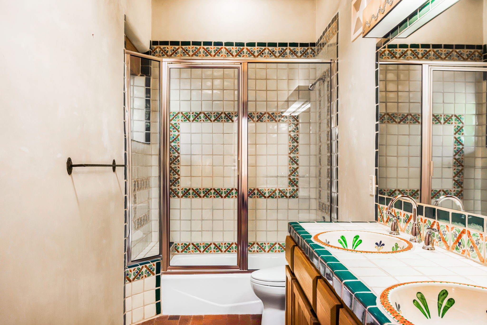 10 Antigua Road Santa Fe, NM 87508 - Photo 38 of 57 Talavera tile in guest bath