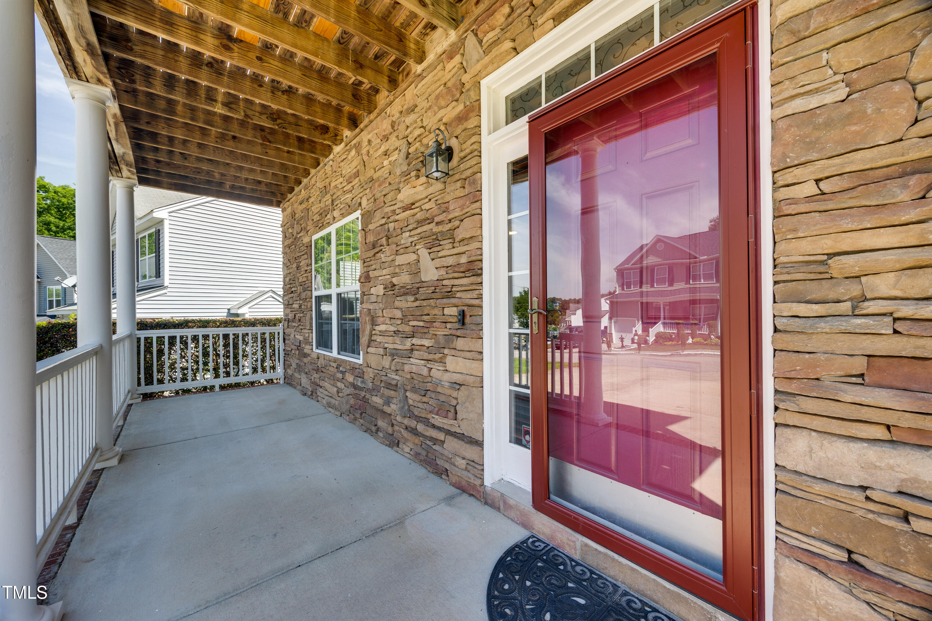 5865 Forest Point Road Raleigh, NC 27610 - Photo 4 of 37 a view of a brick wall from a windows