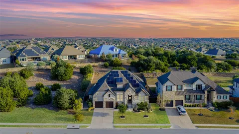 an aerial view of multiple houses