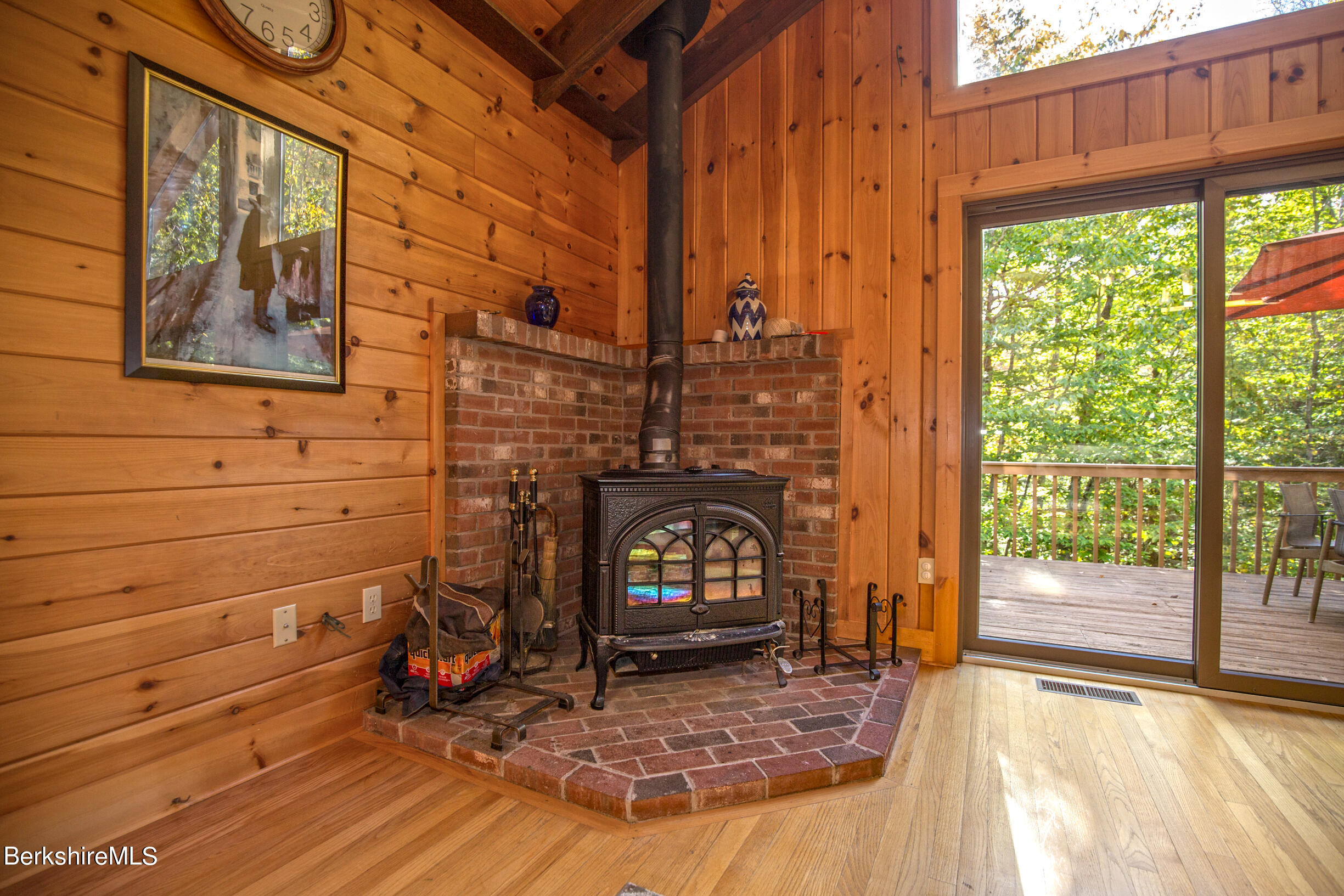 526 Bonny Rigg Hill Road Becket, MA 01223 - Photo 11 of 43 a living room with a fireplace