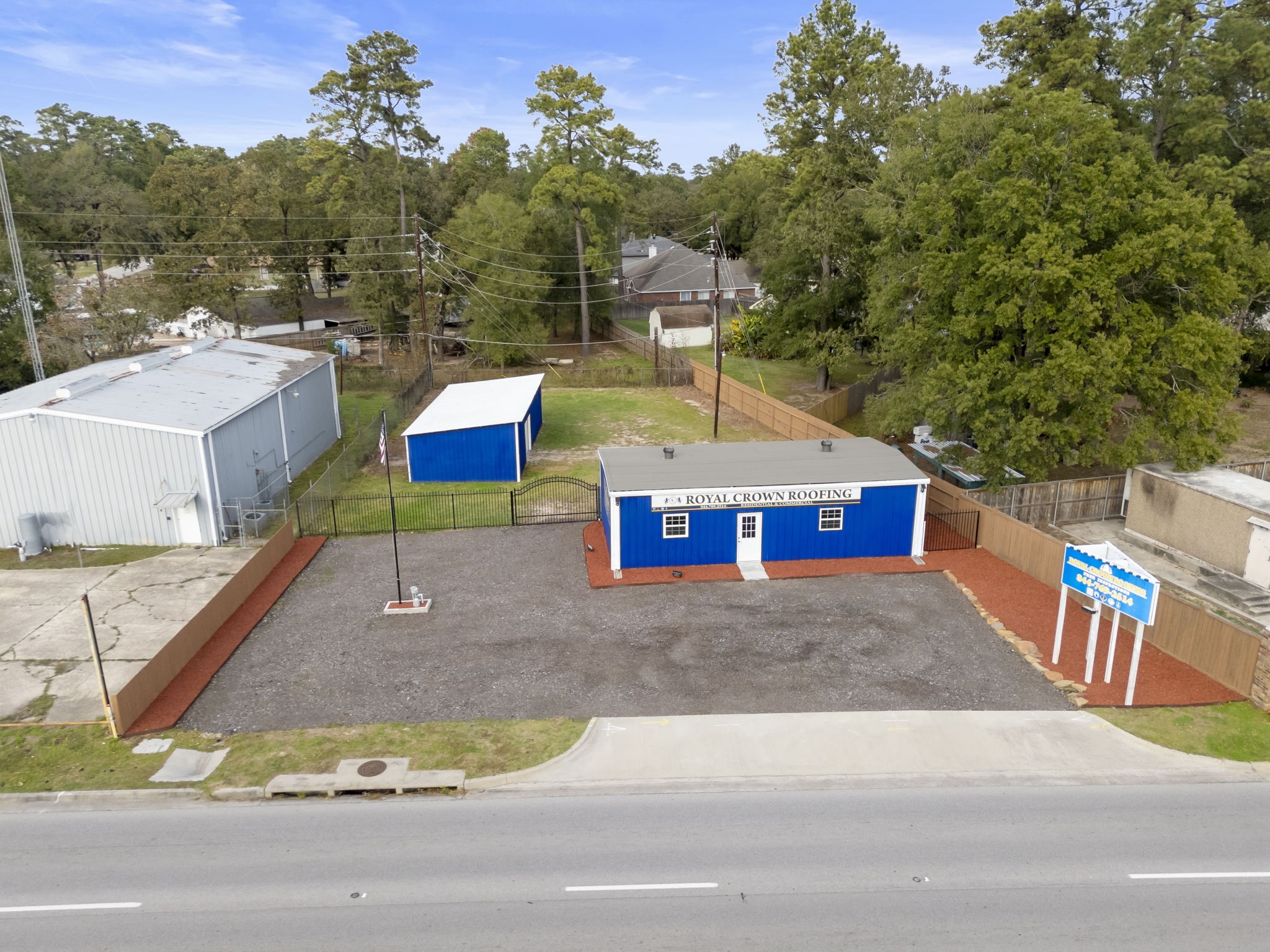 a view of a house with a park