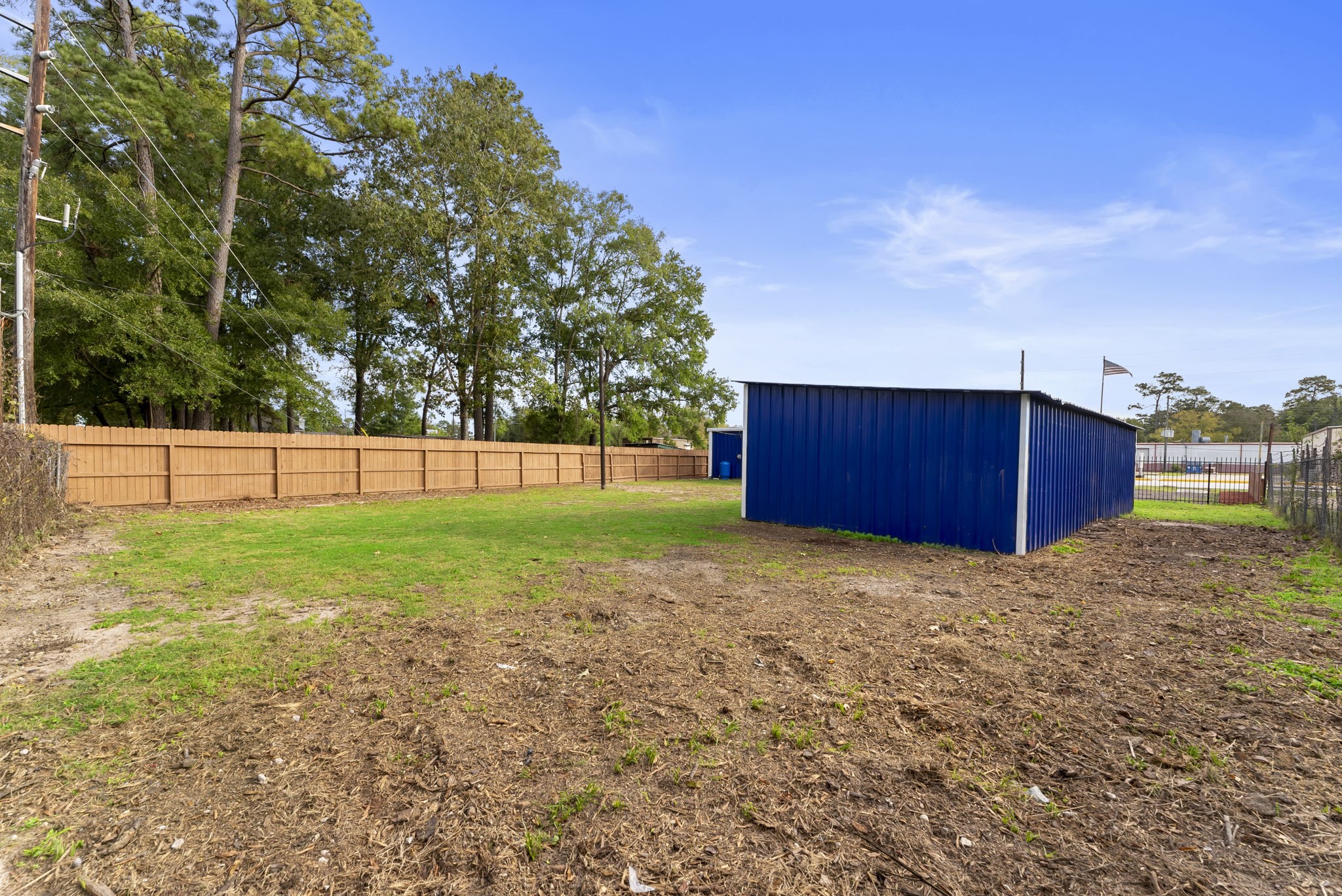 1635 Rayford Road Spring, TX 77386 - Photo 40 of 50 a view of backyard with trampoline
