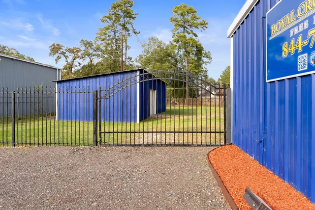 a view of street with tall buildings