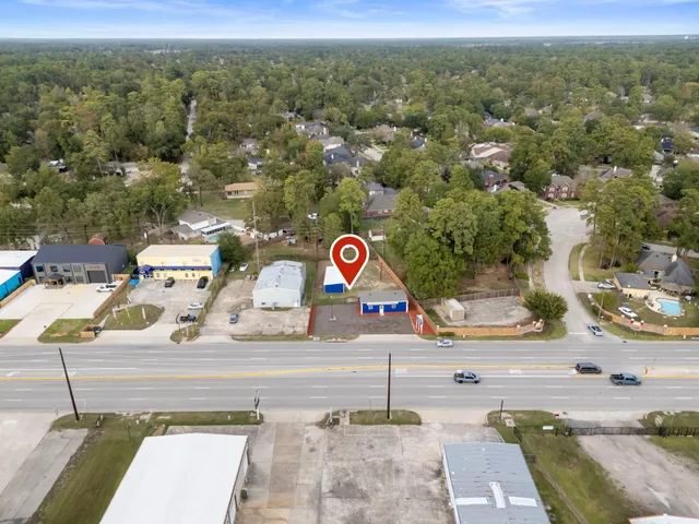 an aerial view of a city