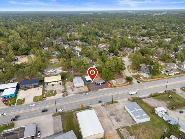 an aerial view of a city