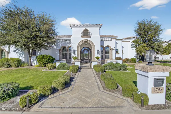a view of a building with a garden