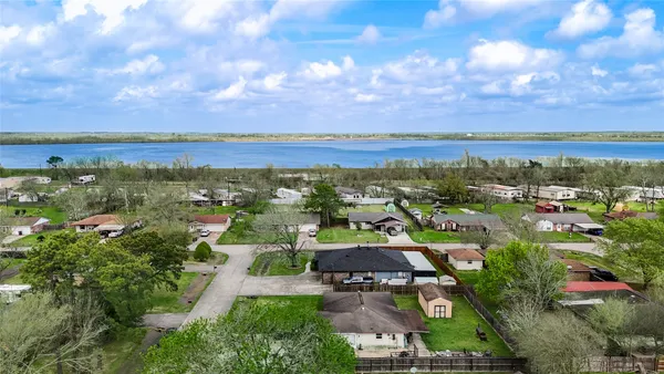 a view of a city with green space