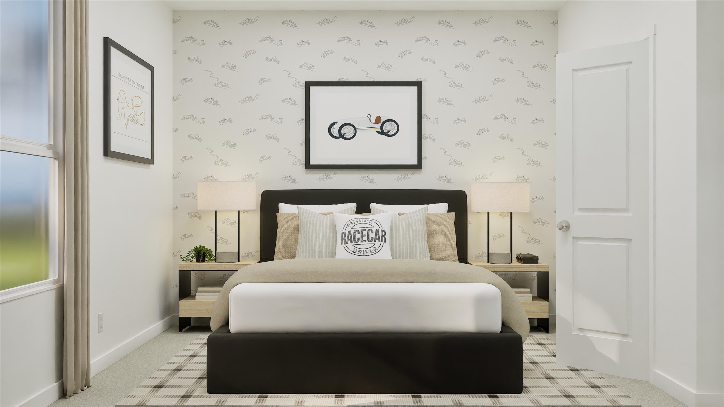 208 Stumpy Street San Marcos, TX 78666 - Photo 5 of 36 a bed sitting in a bedroom next to a bathroom