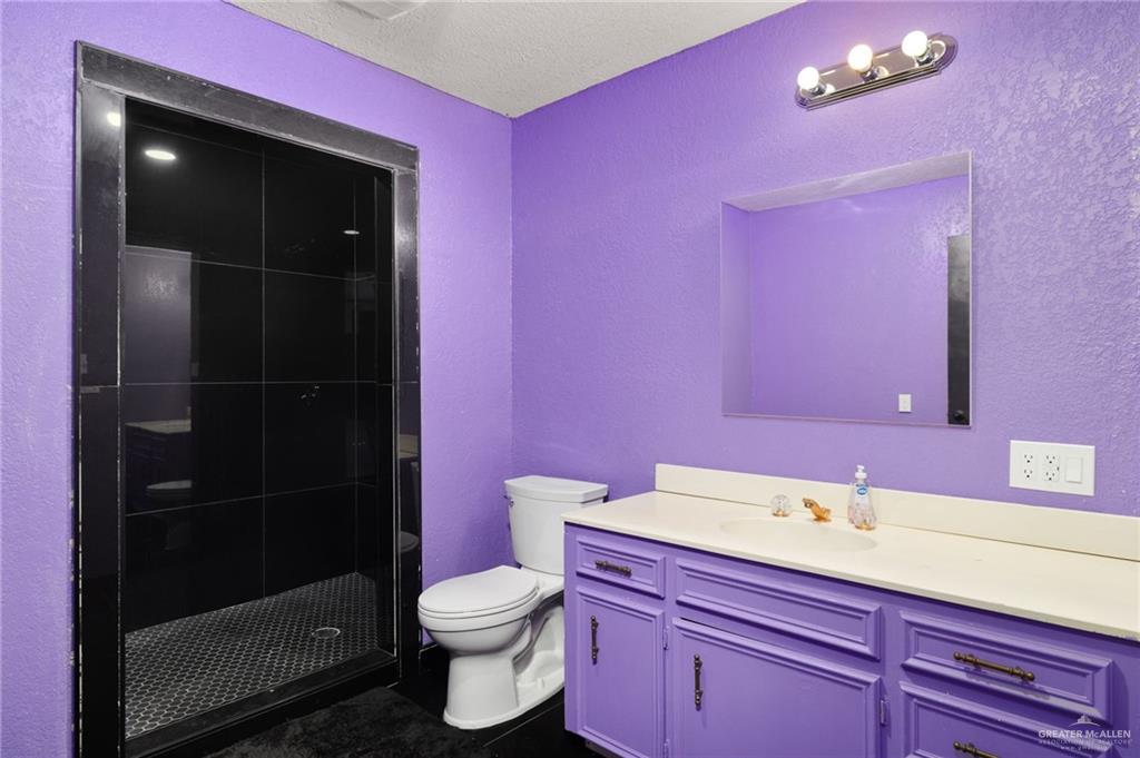 8220 Cardinal Delta Street Mission, TX 78574 - Photo 13 of 18 a bathroom with a sink a toilet a shower and a mirror
