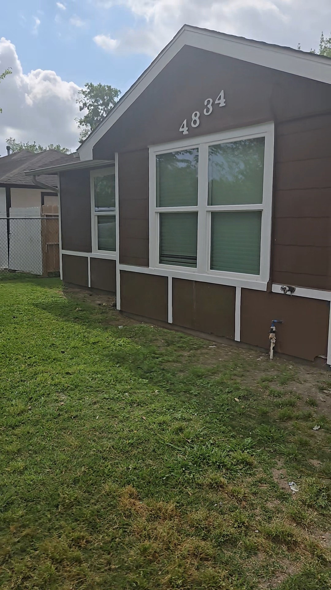 a backyard of a house