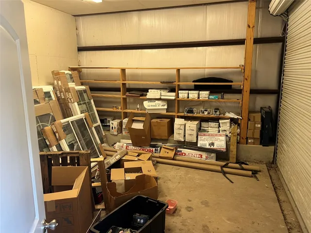 a room with gym equipment