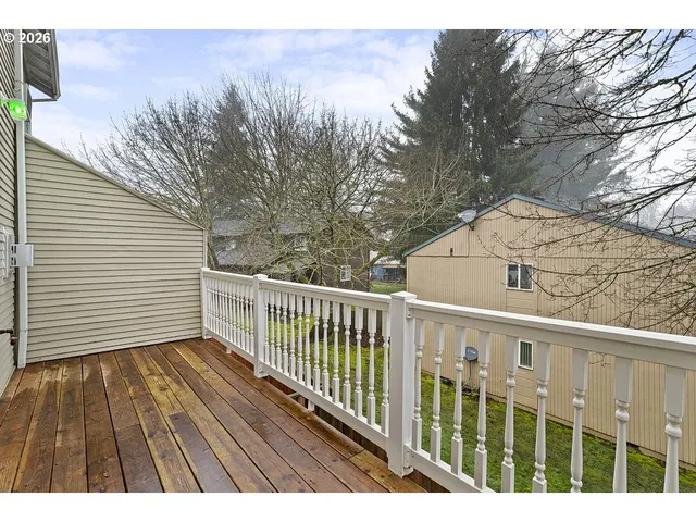 a view of wooden deck