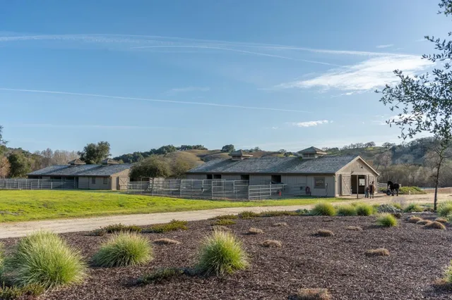a view of a swimming pool with a mountain