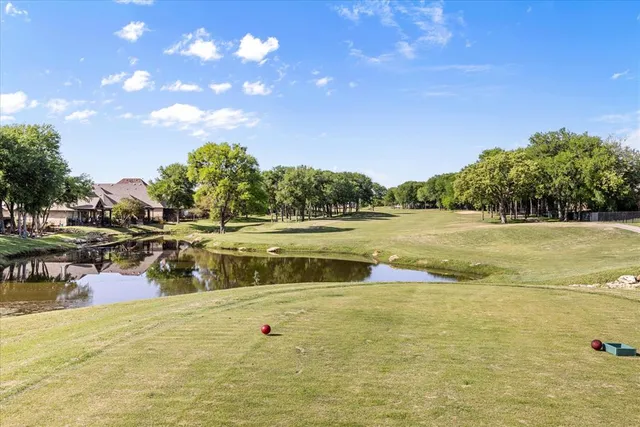 a view of a lake with houses