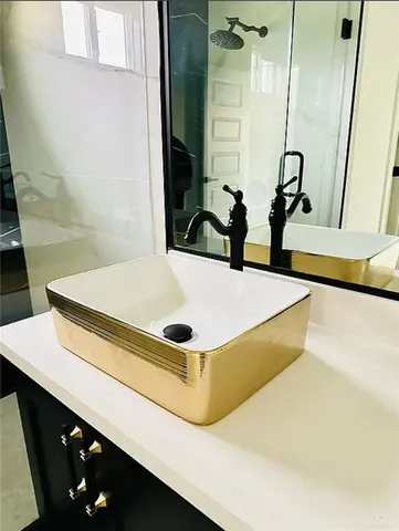 a living room with a table