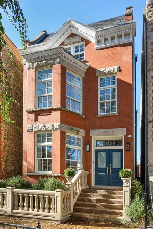 a front view of a building