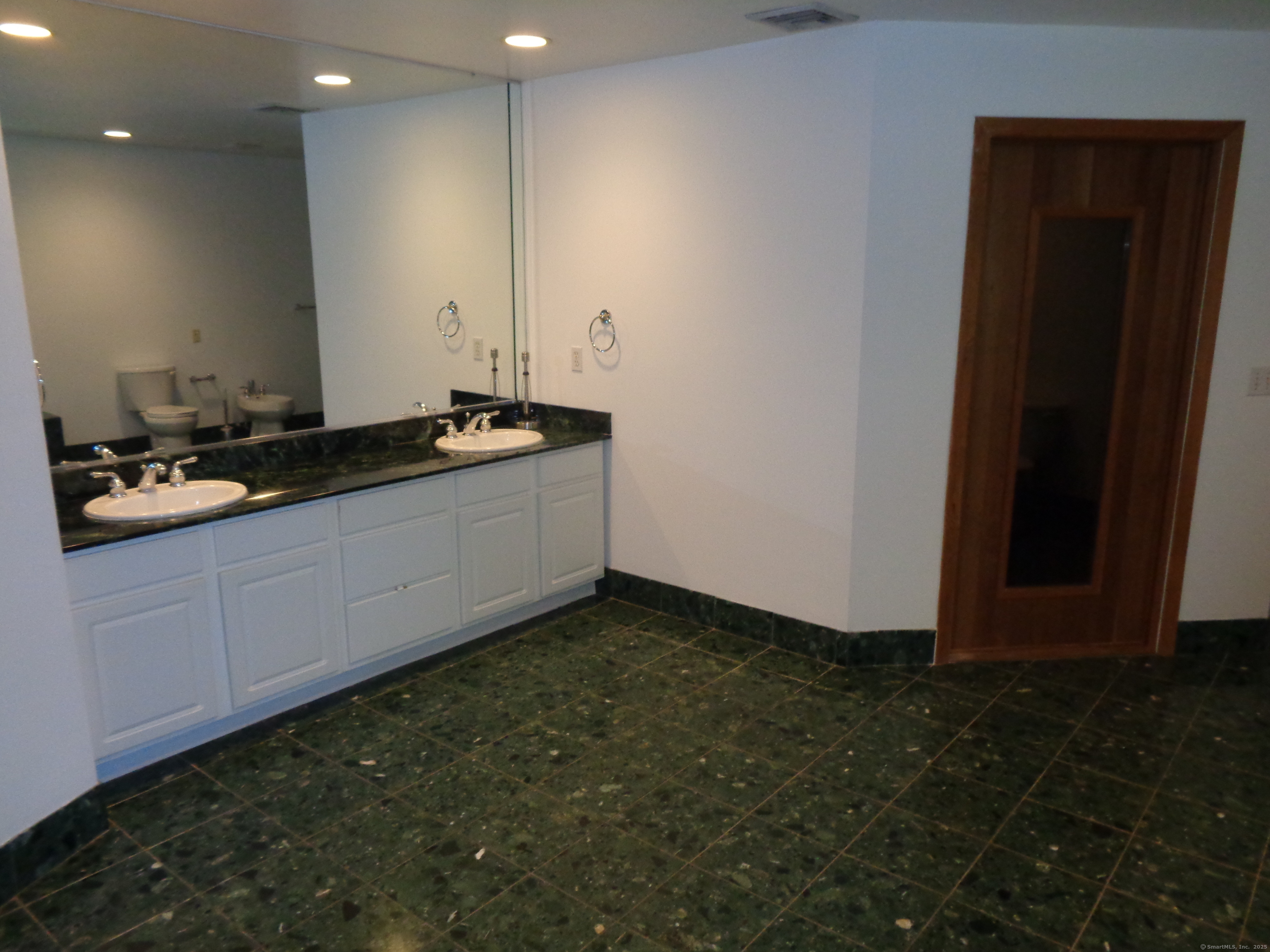 531 Hollow Tree Ridge Road Darien, CT 06820 - Photo 32 of 37 a bathroom with a sink and a mirror