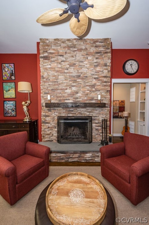11624 Barrows Ridge Lane Chesterfield, VA 23838 - Photo 16 of 48 a living room with furniture and a fireplace