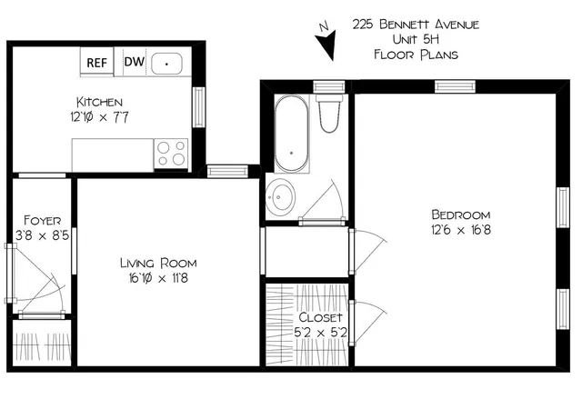 $425,000 | 225 Bennett Avenue, Unit 5H | Hudson Heights