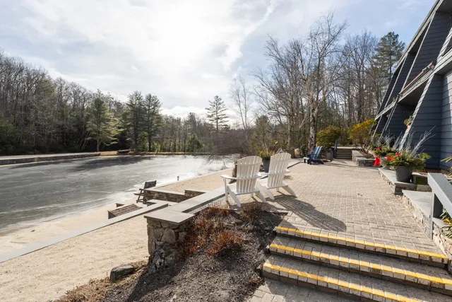 a view of outdoor space with seating