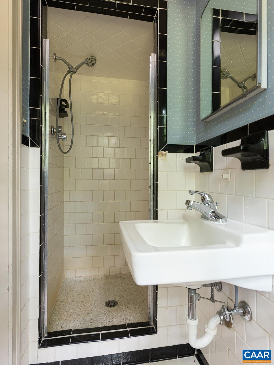 995 Shadwell Road Keswick, VA 22947 - Photo 12 of 23 a bathroom with a sink a mirror and shower