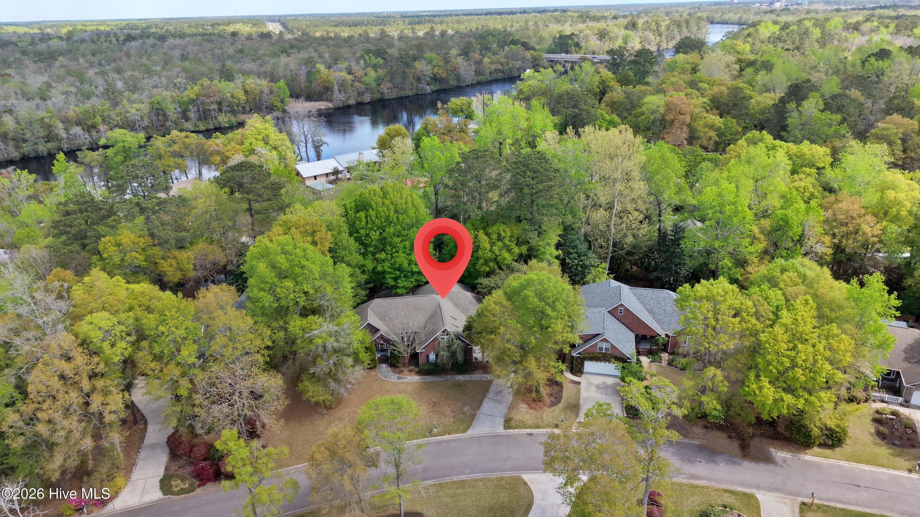 4127 Cape Landing Road Castle Hayne, NC 28429 - Photo 18 of 22 drone showing river