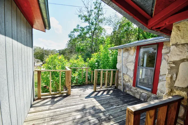 a view of porch with seating space