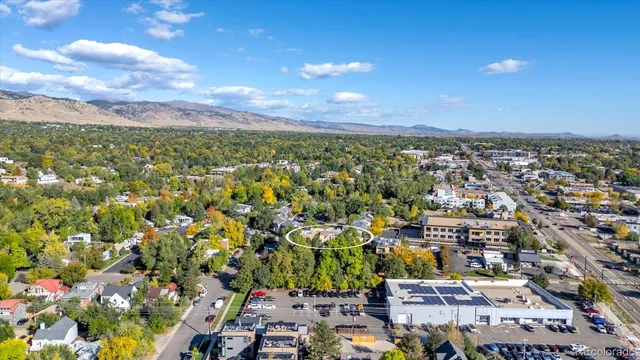 an aerial view of a city