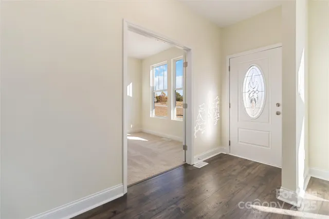 a view of livingroom with wooden floor