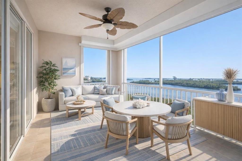 13113 Gasparilla Road, Unit 403 Placida, FL 33946 - Photo 39 of 62 a dining room with furniture window and wooden floor