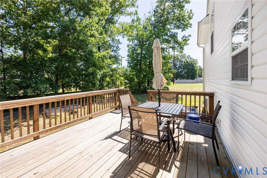 2928 Heather Ridge Drive Henrico, VA 23231 - Photo 3 of 34 Expansive wood deck with a natural wood railing