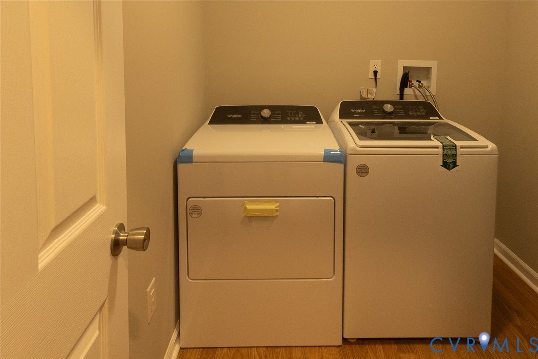 398 Blinkys Road New Canton, VA 23123 - Photo 13 of 21 a utility room with dryer and washer