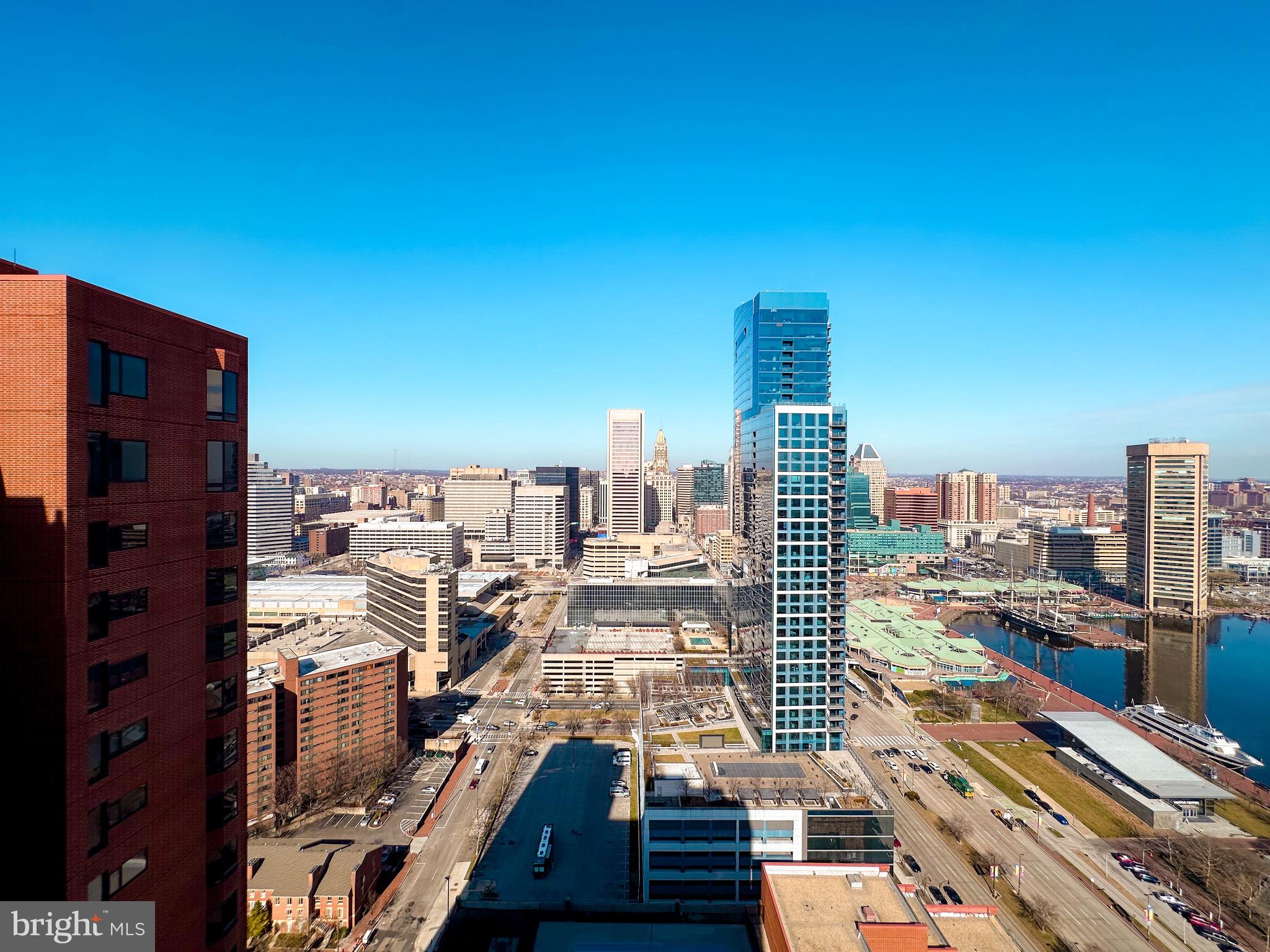 10 East Lee Street, Unit 2701 Baltimore, MD 21202 - Photo 11 of 58 a city view with tall buildings