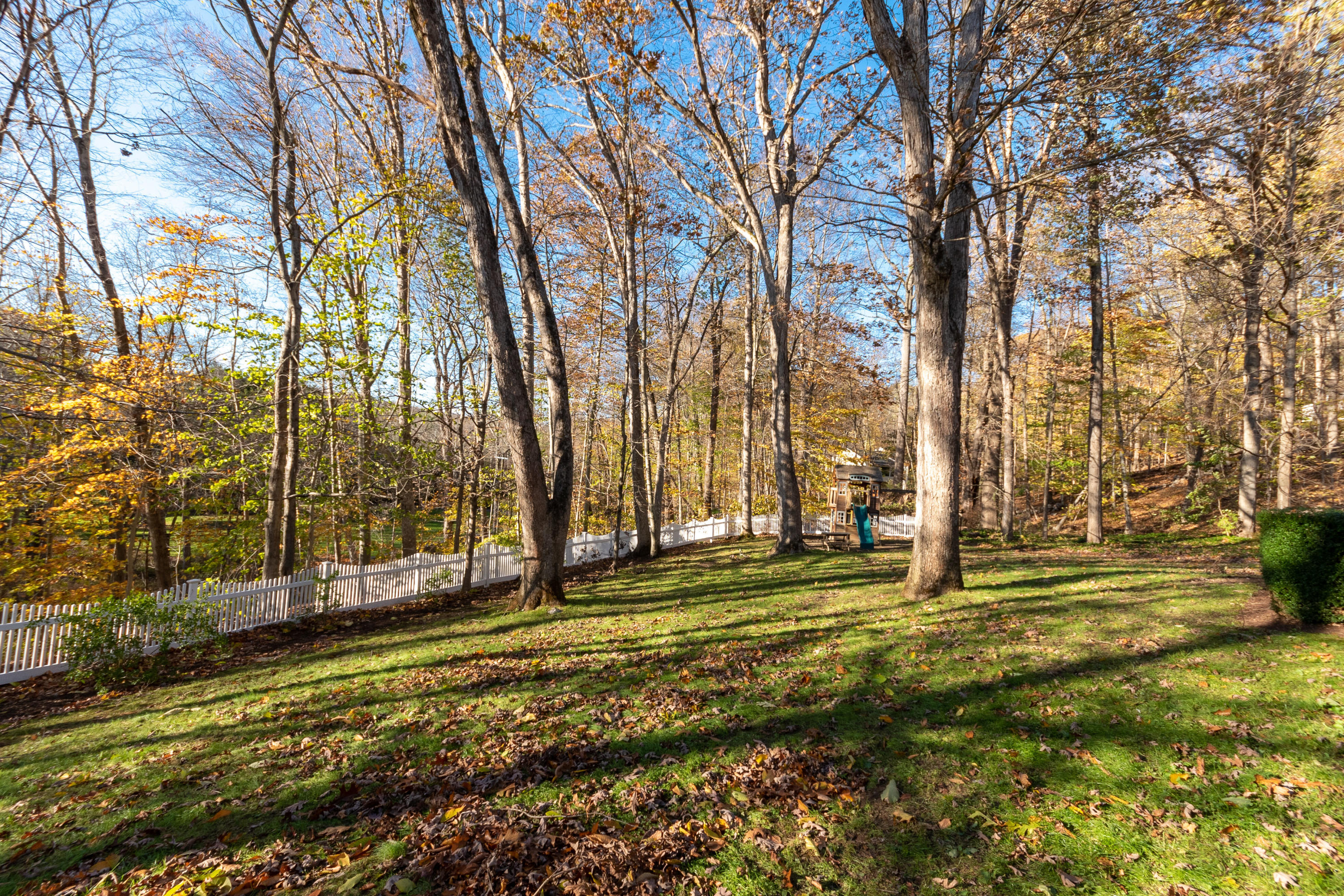32 Colonial Road New Canaan, CT 06840 - Photo 17 of 22 a view of a yard with yellow house