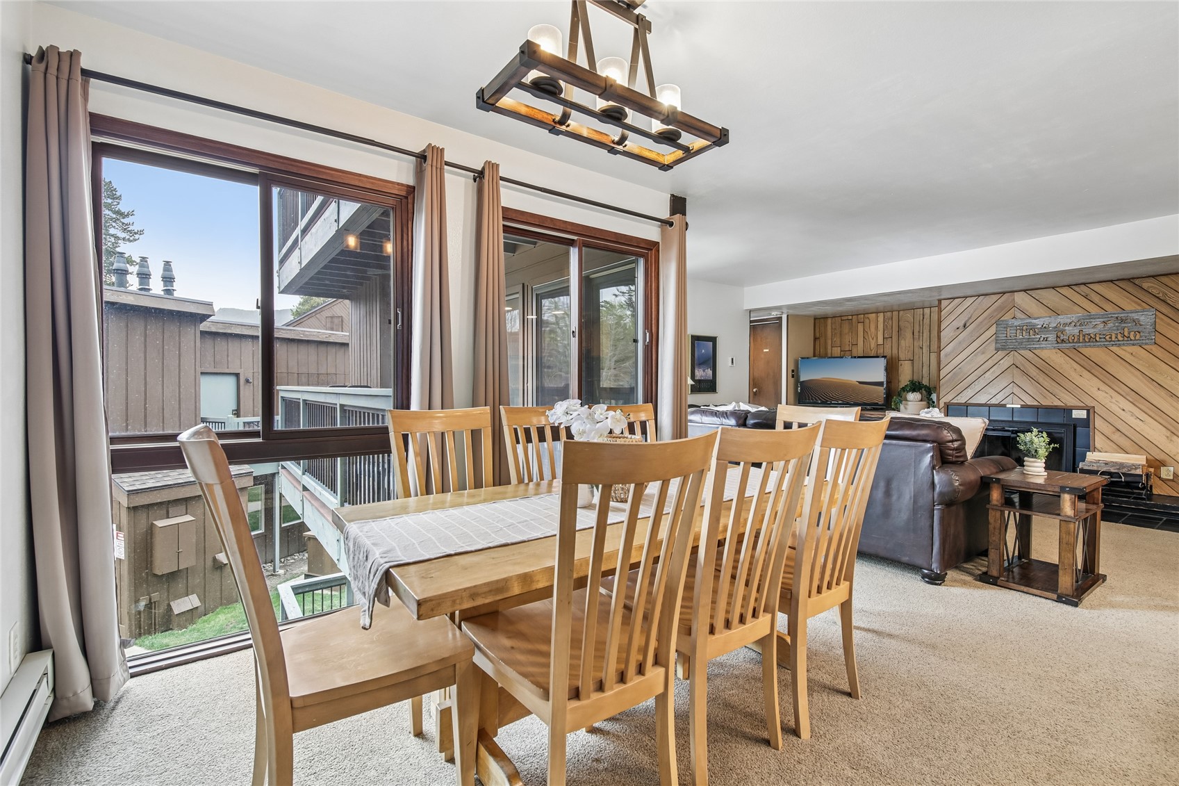 423 Wild Irishman Road, Unit 1008 1009 Keystone, CO 80435 - Photo 7 of 28 a view of a dining room with furniture window and outside view