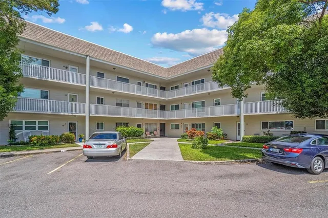 a car parked in front of a building