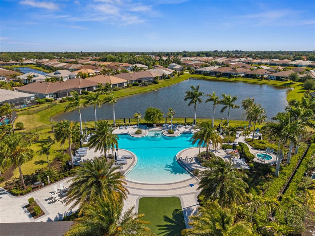 5632 Long Shore Loop Sarasota, FL 34238 - Photo 55 of 56 an aerial view of ocean residential house with outdoor space