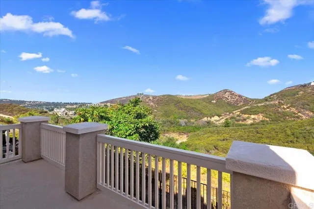 a view of a city from a balcony