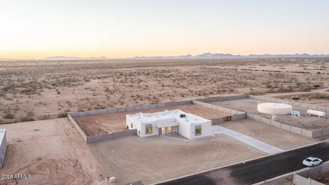 an aerial view of a city