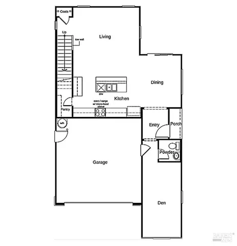 a picture of a bench in front of a wall