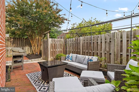 a outdoor living space with patio furniture