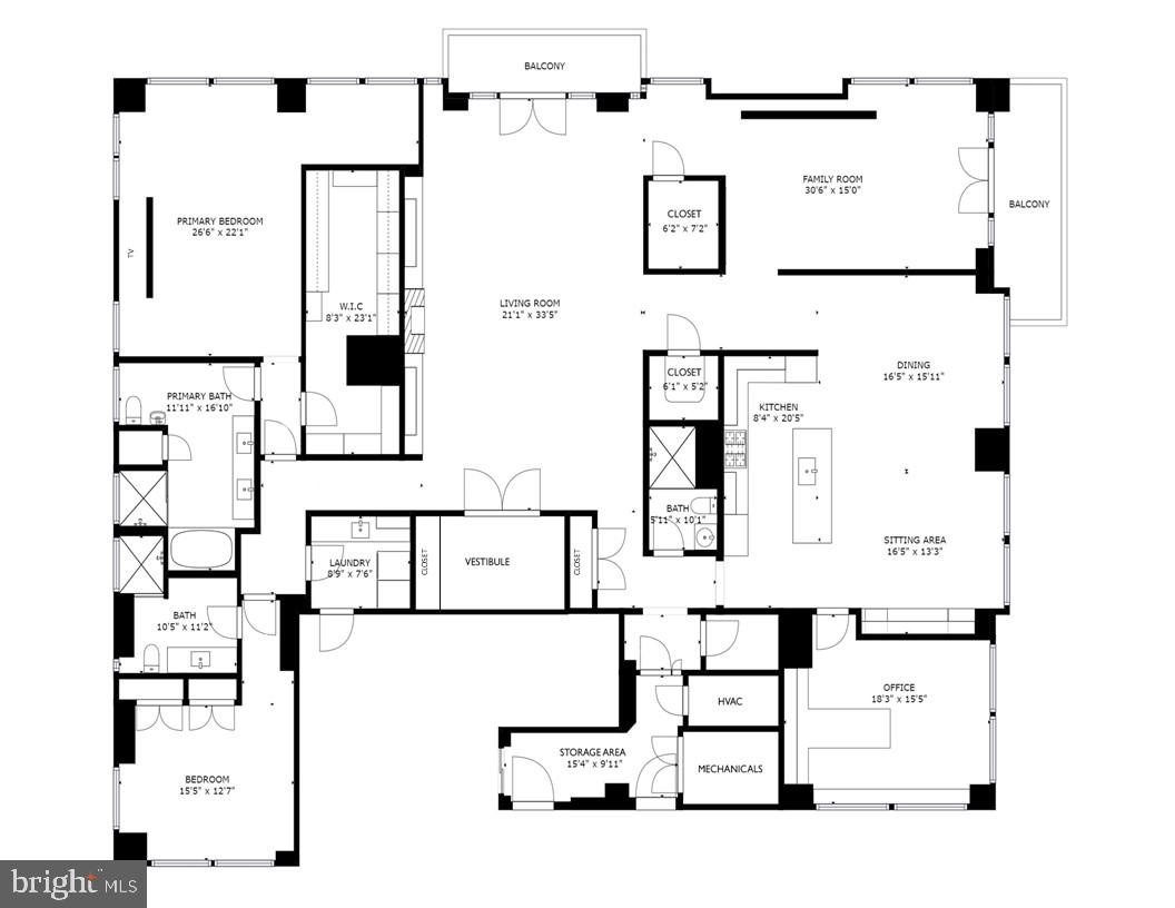 1706 Rittenhouse Square, Unit 1601 Philadelphia, PA 19103 - Photo 34 of 34 Floorplan