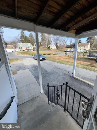 a view of a porch
