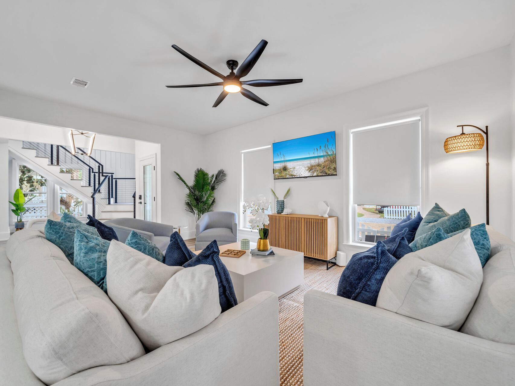 84 Mark Street Destin, FL 32541 - Photo 21 of 81 a living room with furniture and a wooden floor