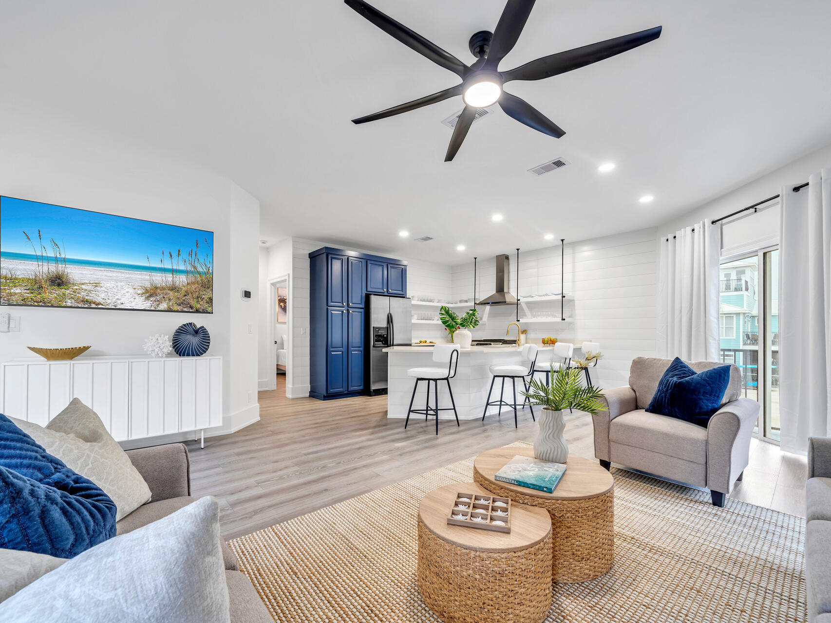 84 Mark Street Destin, FL 32541 - Photo 63 of 81 a living room with furniture and kitchen view