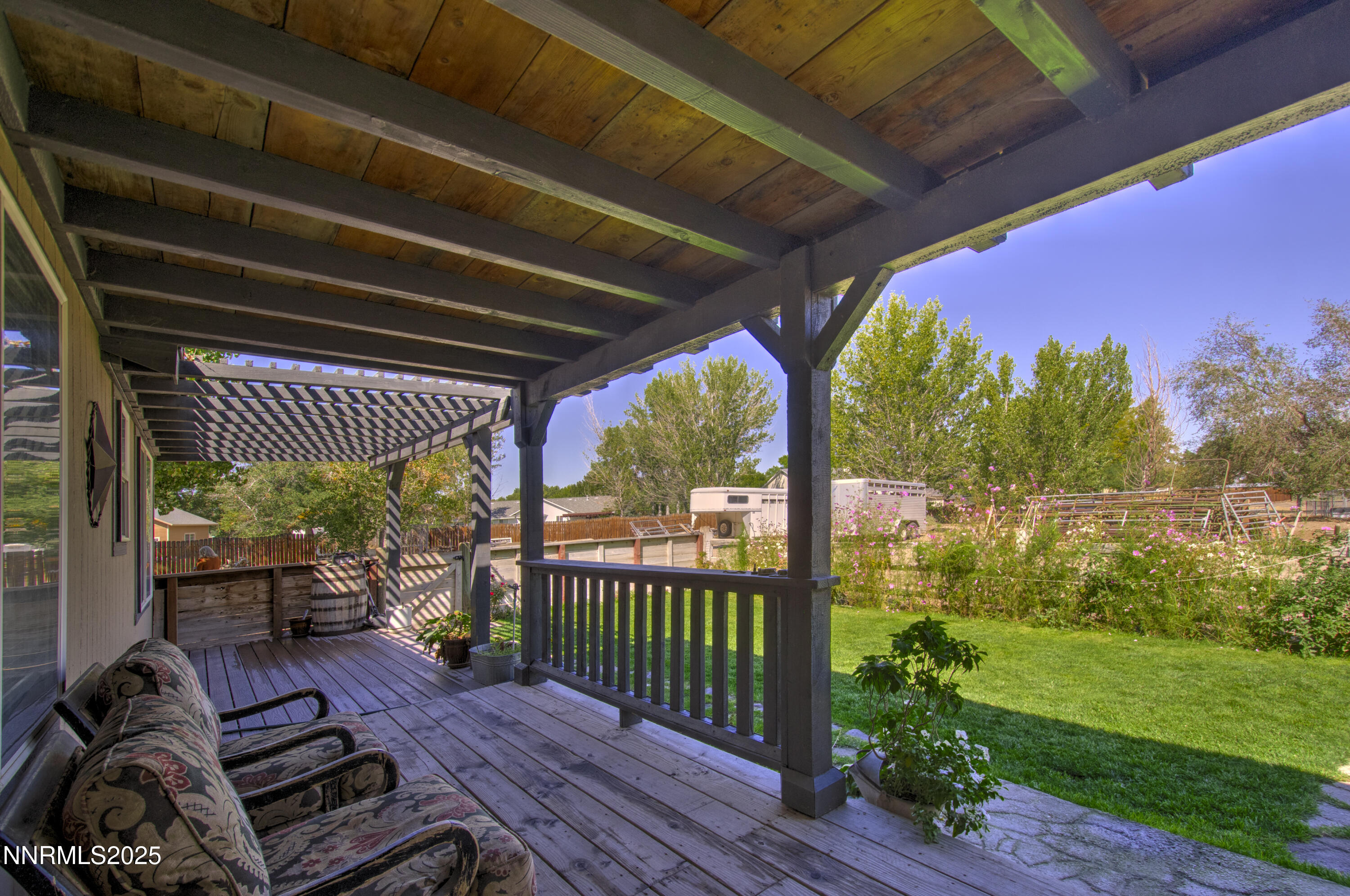 4190 Bottom Road Fallon, NV 89406 - Photo 19 of 44 a view of a porch with furniture and garden