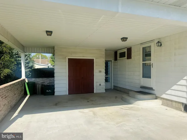 a view of a porch