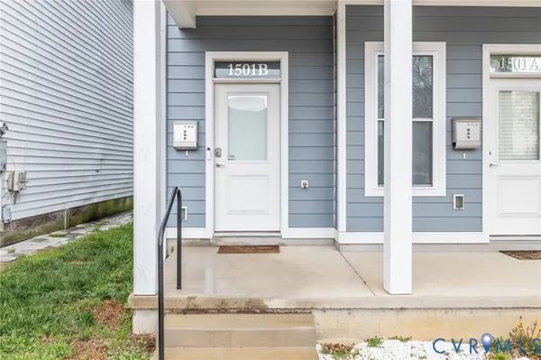 a view of a door of a house