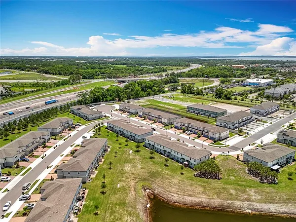 a view of a city with tall buildings