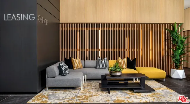 a outdoor living space with furniture and a fireplace